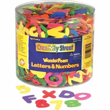 Pacon Wonderfoam Letters/Numbers, Approx. 1, Assorted PAC4304